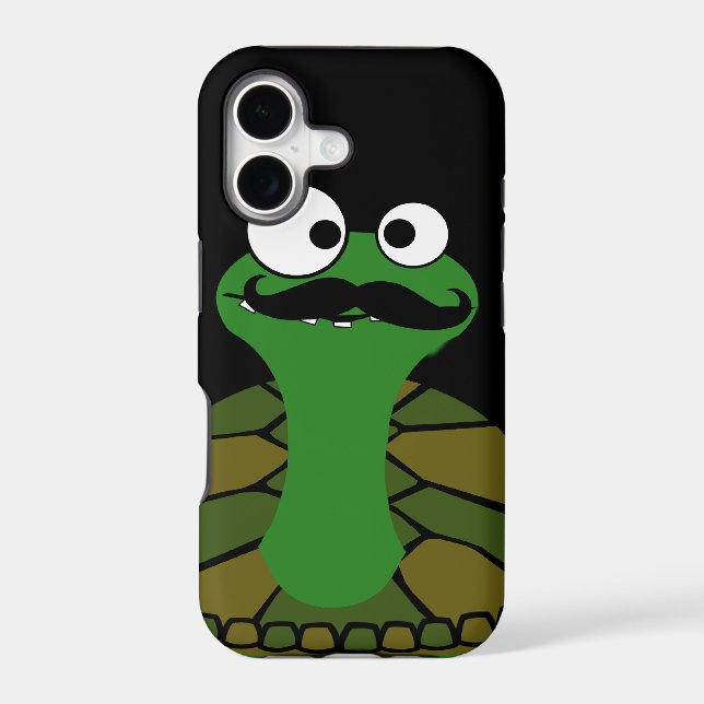 Mustache Turtle Iphone Case (Back)