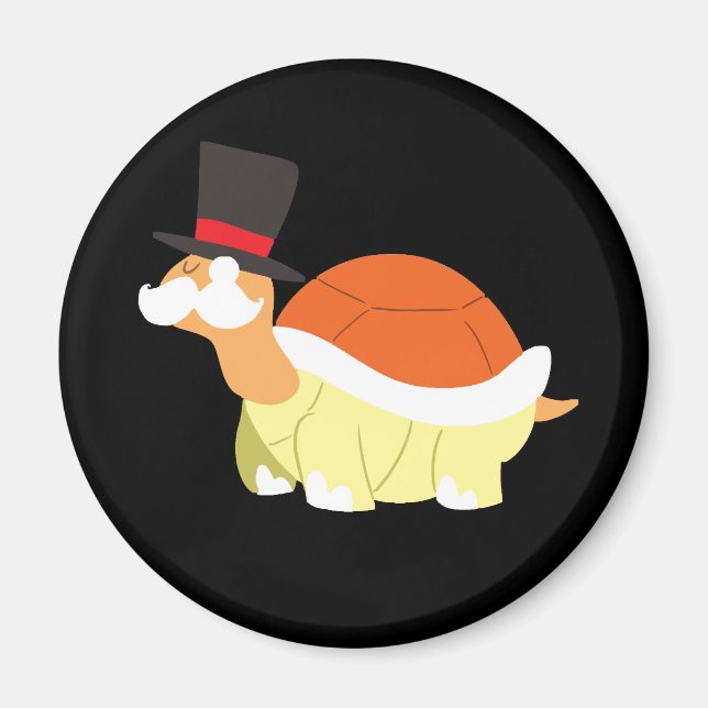 Mustache Turtle Magnet (Front)