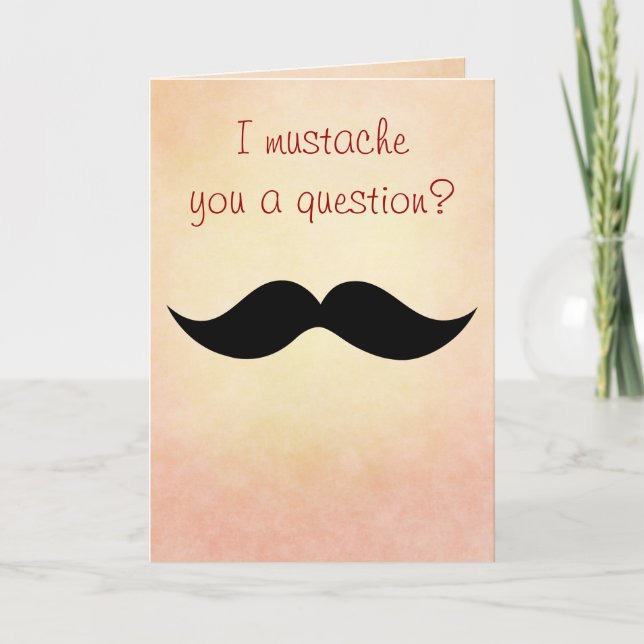 Mustache Valentine Card (Front)