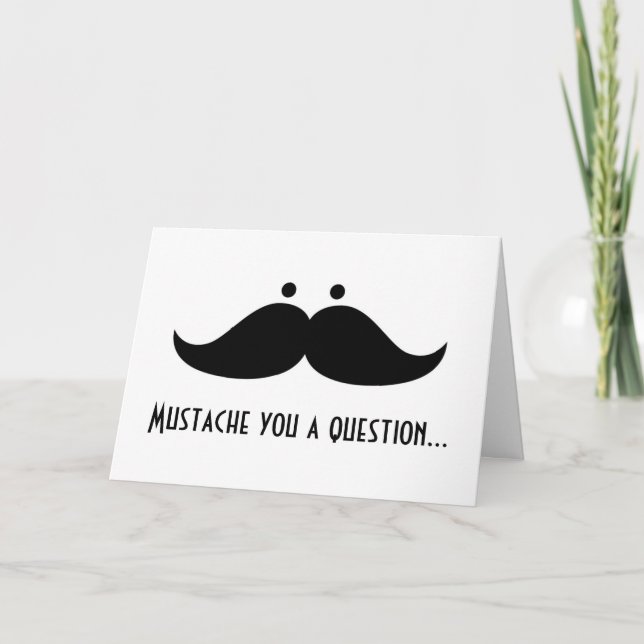 Mustache Valentine Day Card Valentine's Stach Fun (Front)