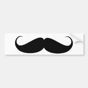 mustache vintage symbol funny moustache bumper sticker