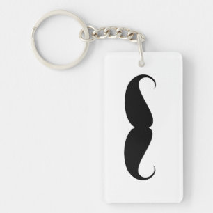 mustache vintage symbol funny moustache keychain