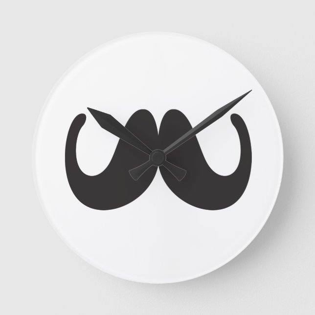 Mustache Wall Clock (Front)