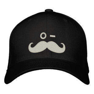 Mustache WINK Embroidered Baseball Cap