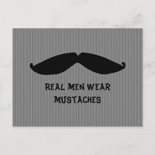 Mustache with Fun Saying Postcard