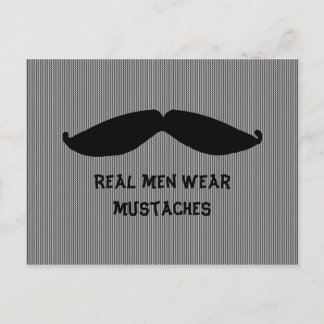 Mustache with Fun Saying Postcard