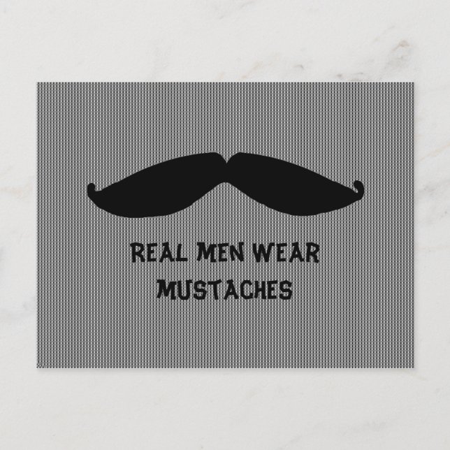 Mustache with Fun Saying Postcard (Front)