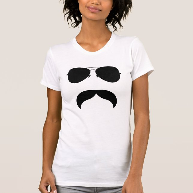 Mustache With Glasses T-Shirt (Front)