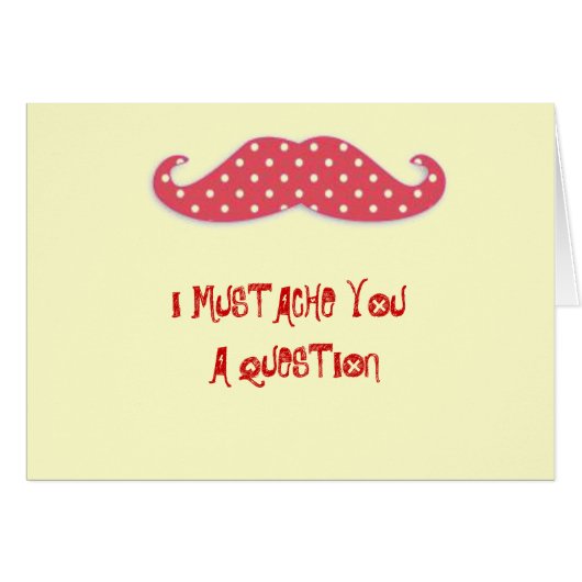 Mustache You a Question Cards (Front Horizontal)