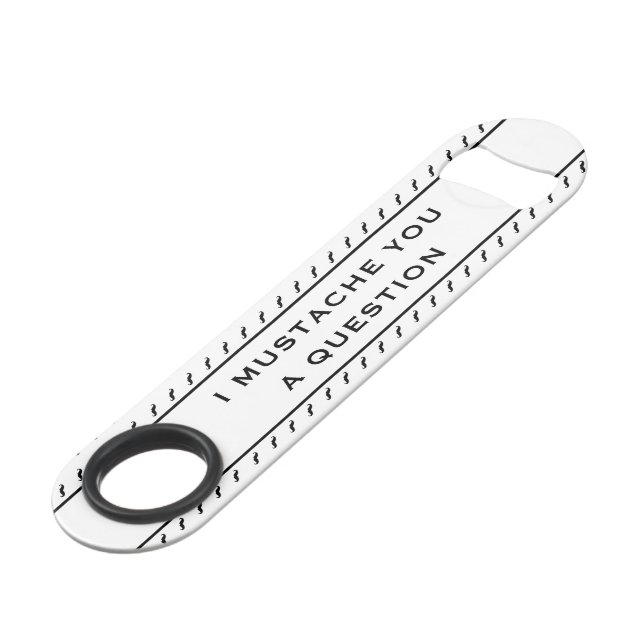 Mustache You A Question Mod Stripe Bar Key (Front Angled)