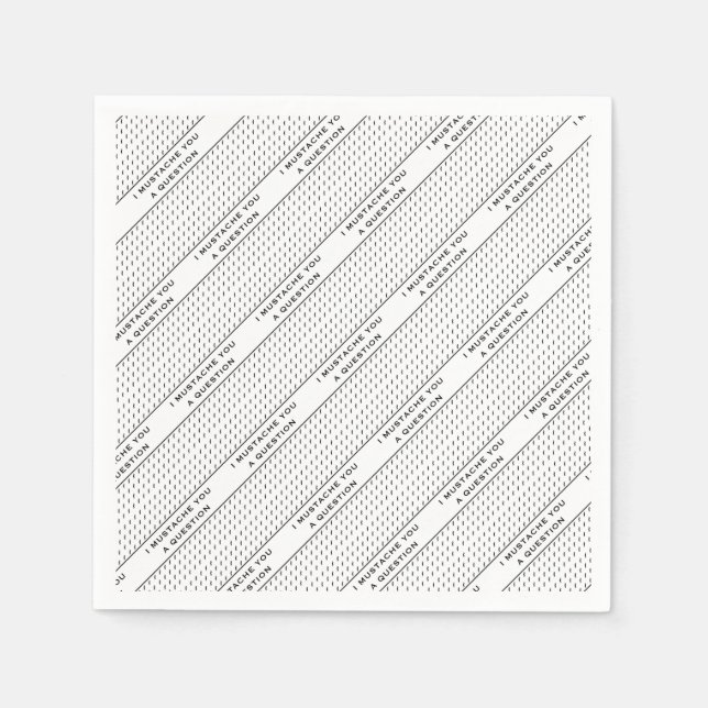 Mustache You A Question Mod Stripe Napkins (Front)