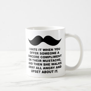 Mustached Woman Funny Mug