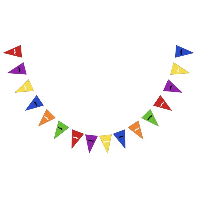 Mustaches Bunting Flags (All)