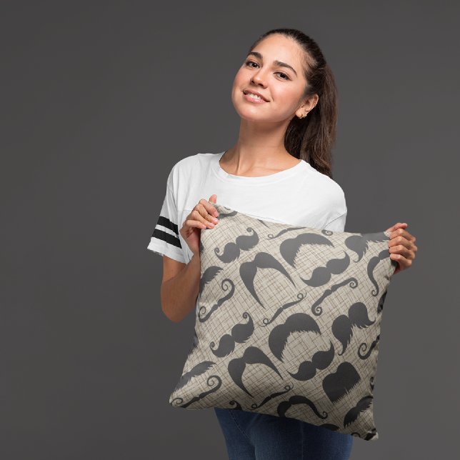 Mustaches Decorative Throw Pillow (Creator Uploaded)