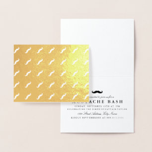 Mustaches Foil Card