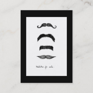 Mustaches For Sale Vertical Chubby Business Card