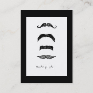 Mustaches For Sale Vertical Chubby Business Card