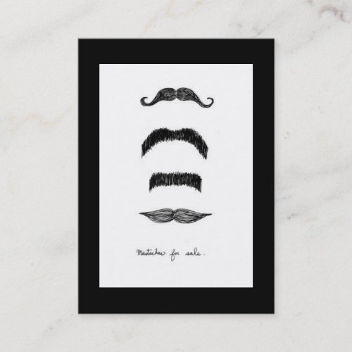 Mustaches For Sale Vertical Chubby Business Cards