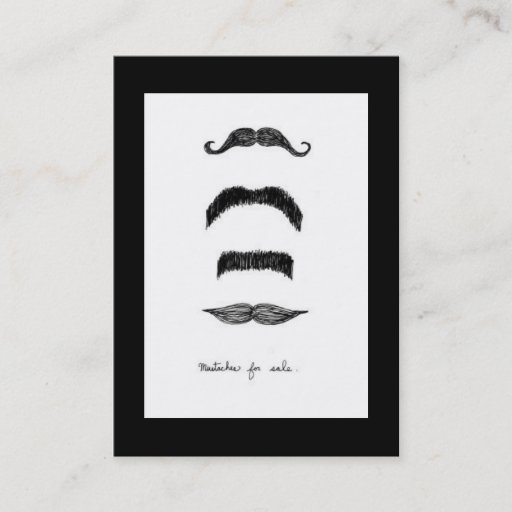 Customizable Mustaches For Sale Vertical Chubby Business Cards