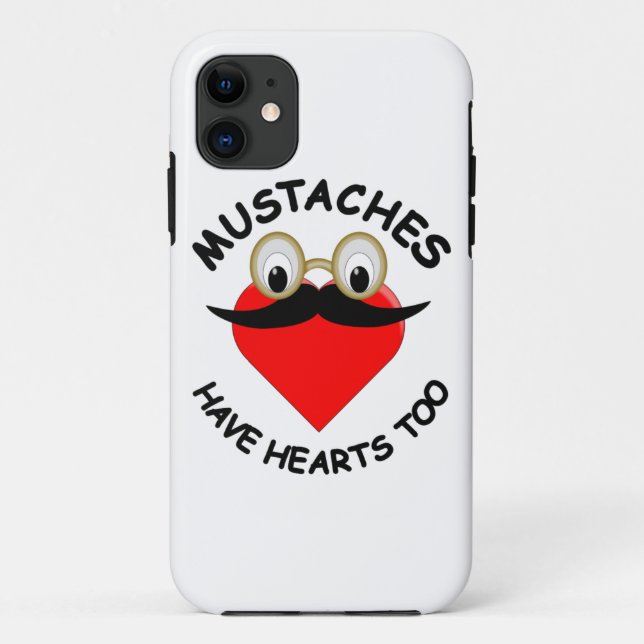 Mustaches Have Hearts Too Case-Mate iPhone Case (Back)
