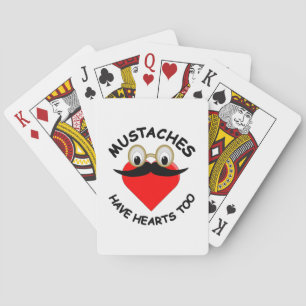 Mustaches Have Hearts Too Poker Cards