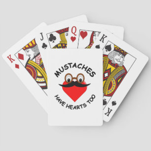 Mustaches Have Hearts Too Poker Cards