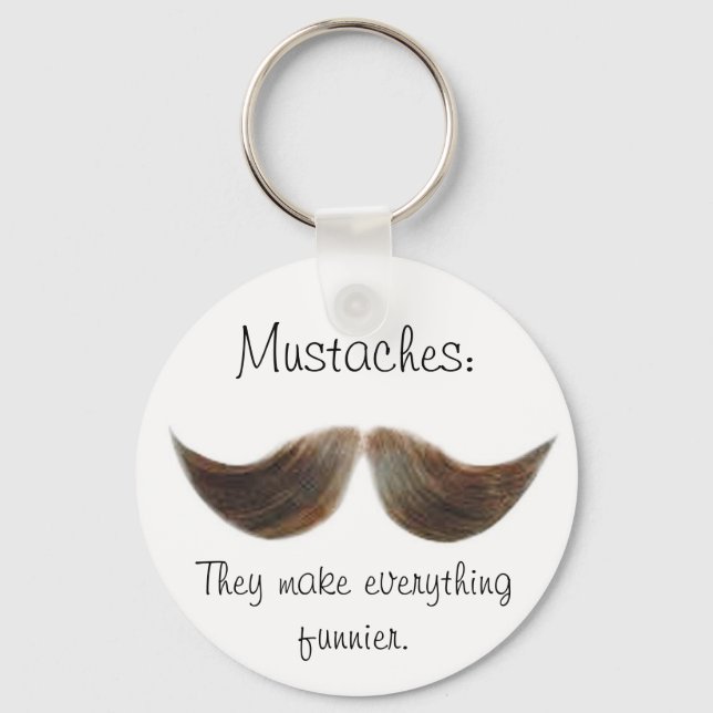 Mustaches Keychain (Front)