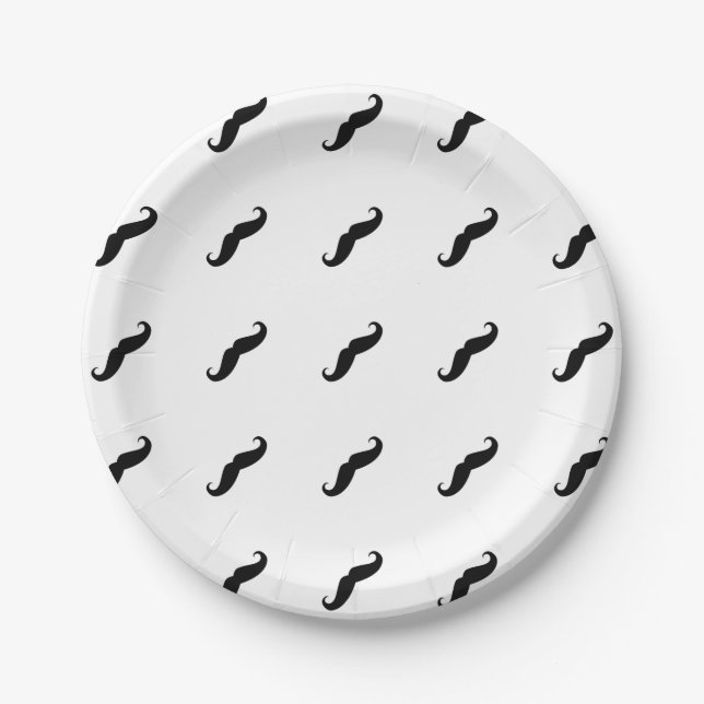 Mustaches Paper Plates (Front)
