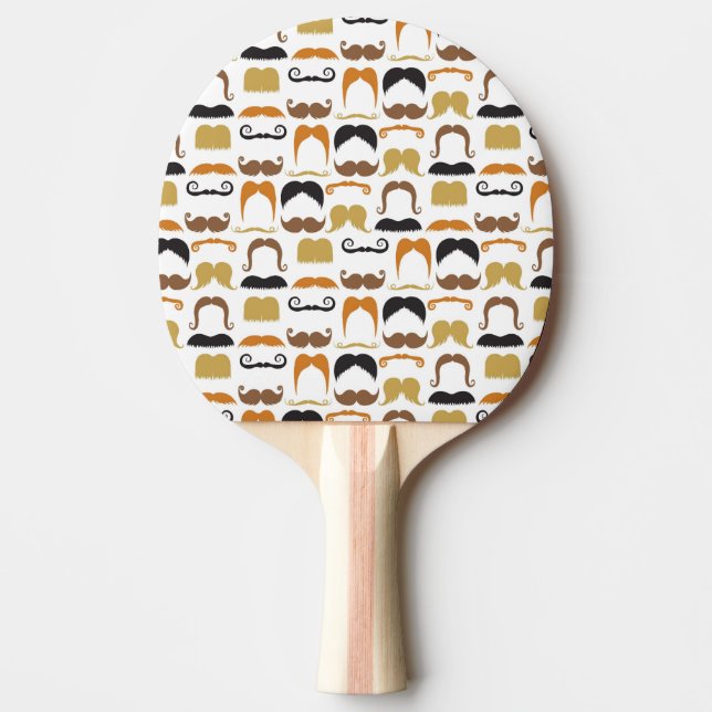Mustaches Ping Pong Paddle (Front)
