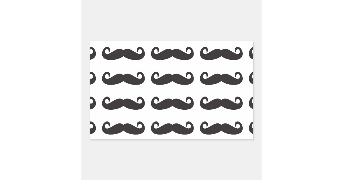 Mustaches Rectangular Sticker Zazzle