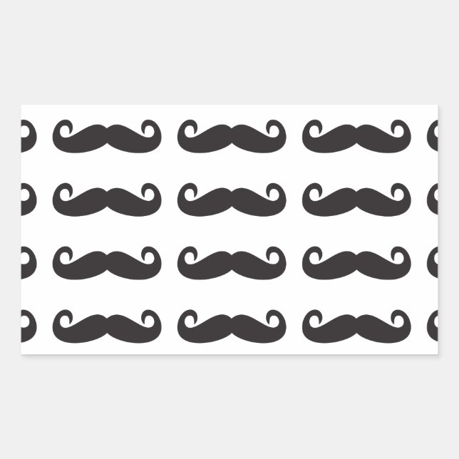 Mustaches Rectangular Sticker (Front)