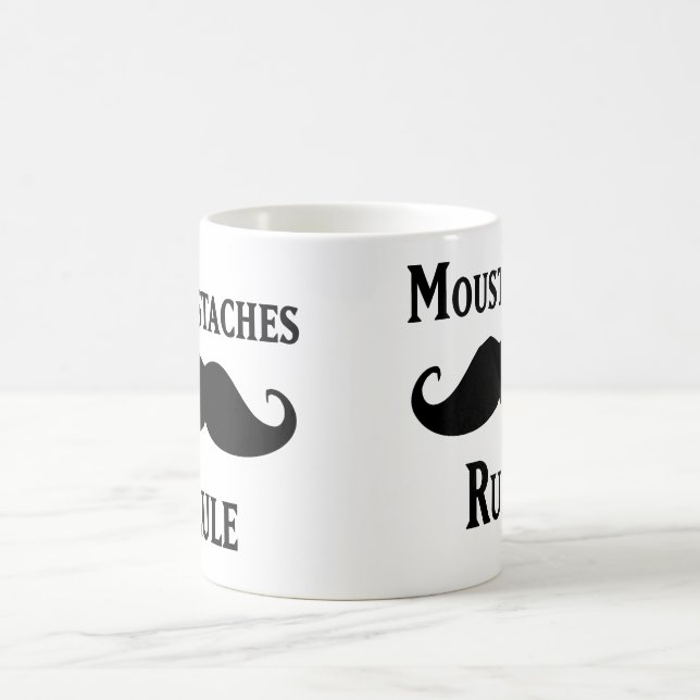 Mustaches Rule Coffee Mug (Center)