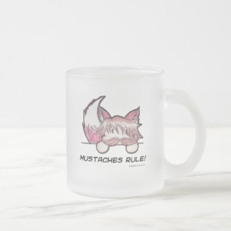 Mustaches Rule Frosted Mug