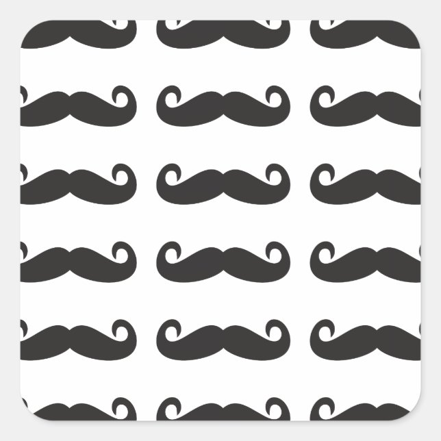 Mustaches Square Sticker (Front)