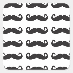 Mustaches Square Sticker