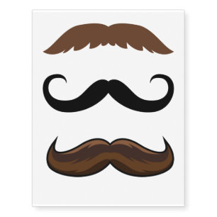 Mustaches temporary tattoos face hair costume 
