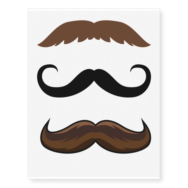 Mustaches temporary tattoos face hair costume  (Front)