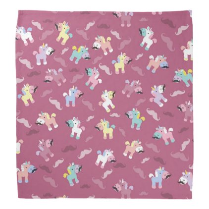 Mustachio Unicornio Bandana