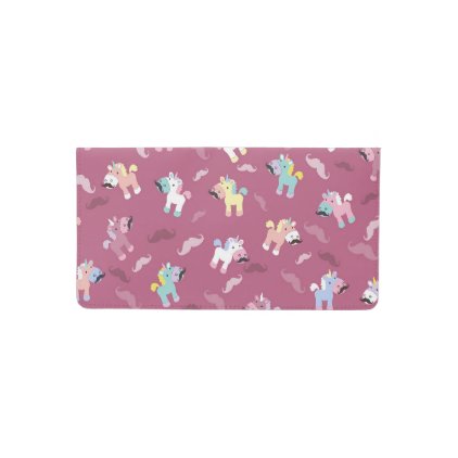 Mustachio Unicornio Checkbook Cover