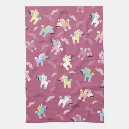 Mustachio Unicornio Kitchen Towel