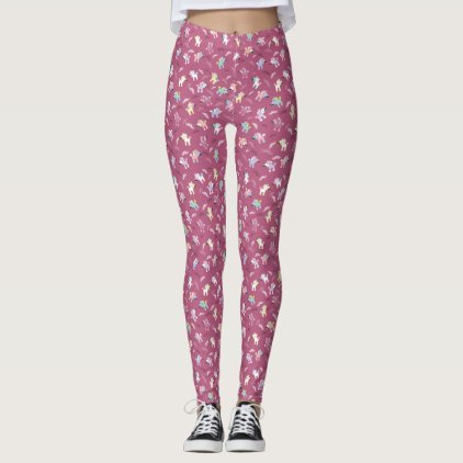 Mustachio Unicornio Leggings