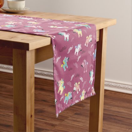 Mustachio Unicornio Short Table Runner