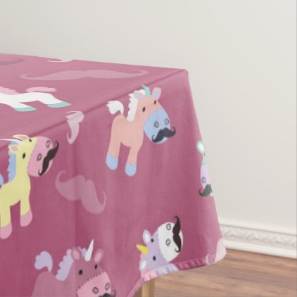 Mustachio Unicornio Tablecloth