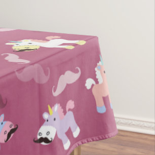 Mustachio Unicornio! Tablecloth