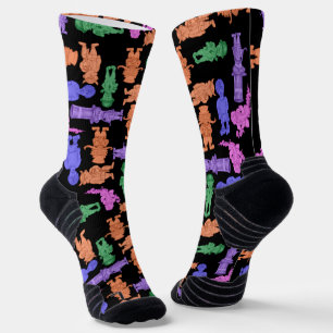 Mustachioed Men All-Over Print Socks