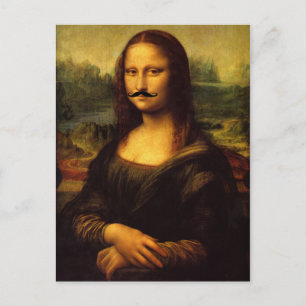 Mustachioed Mona Lisa Postcard