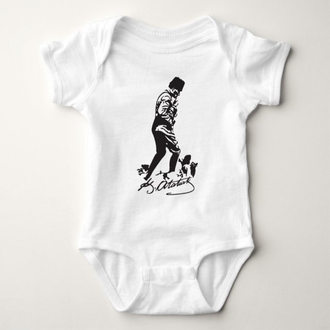 Mustafa Kemal Ataturk Baby Bodysuit (Front)