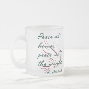 Mustafa Kemal Ataturk Frosted Glass Coffee Mug