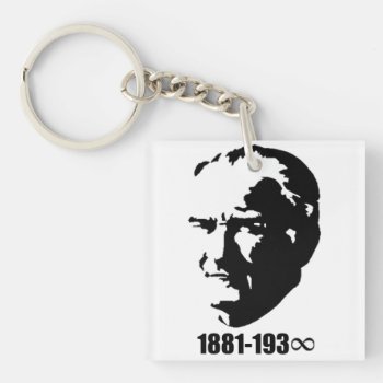 Mustafa Kemal Ataturk Keychain by EST_Design at Zazzle