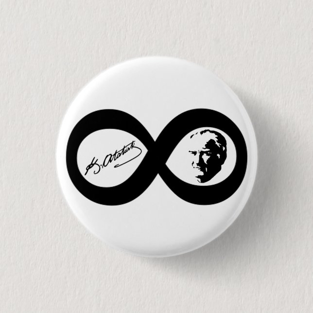 Mustafa Kemal Ataturk Pinback Button (Front)